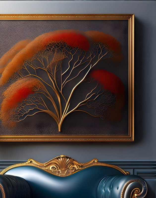Gilded Tree Canvas Decor