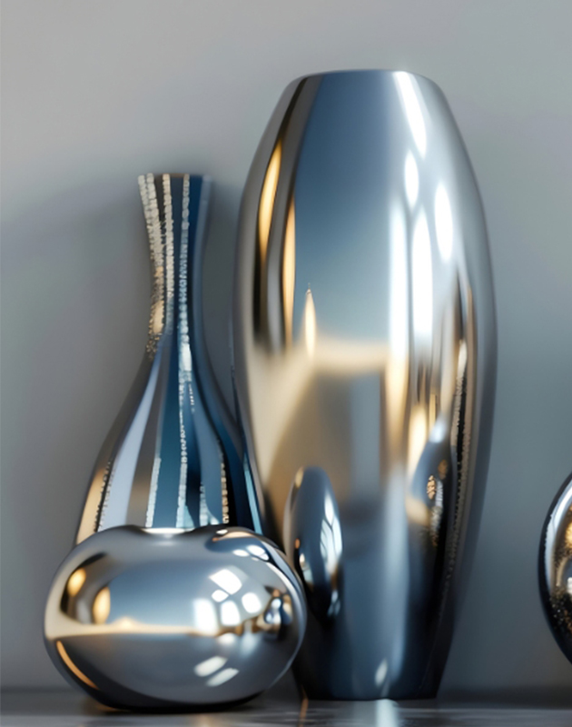 Reflective Chrome Vessel Suite