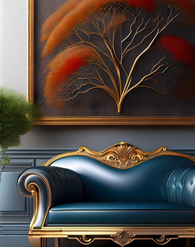 Gilded Tree Canvas Decor