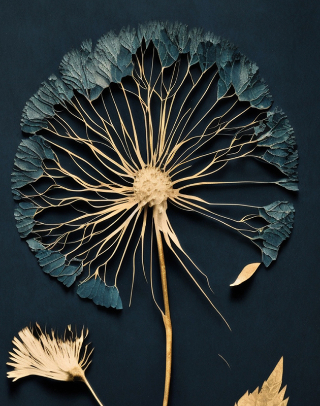 Golden Botanical Wall Art