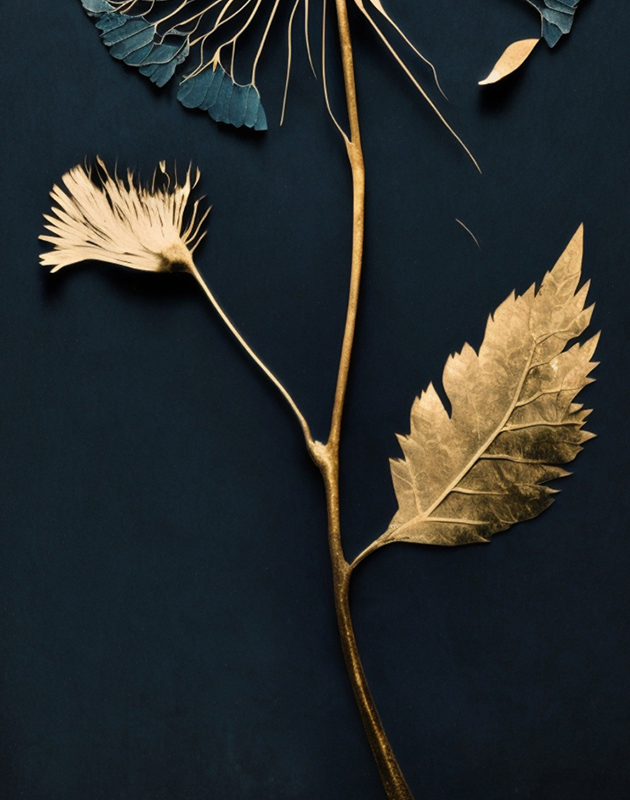 Golden Botanical Wall Art