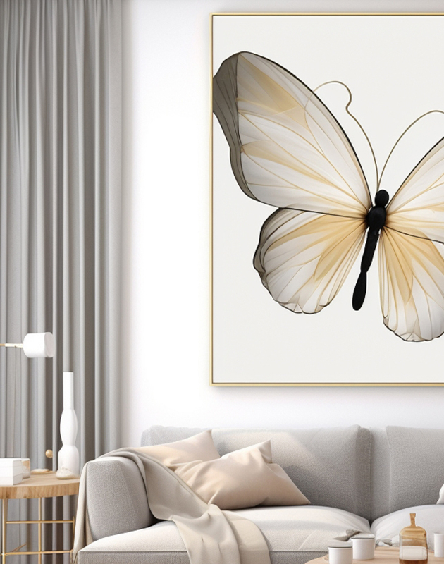 Minimalist Butterfly Canvas Art
