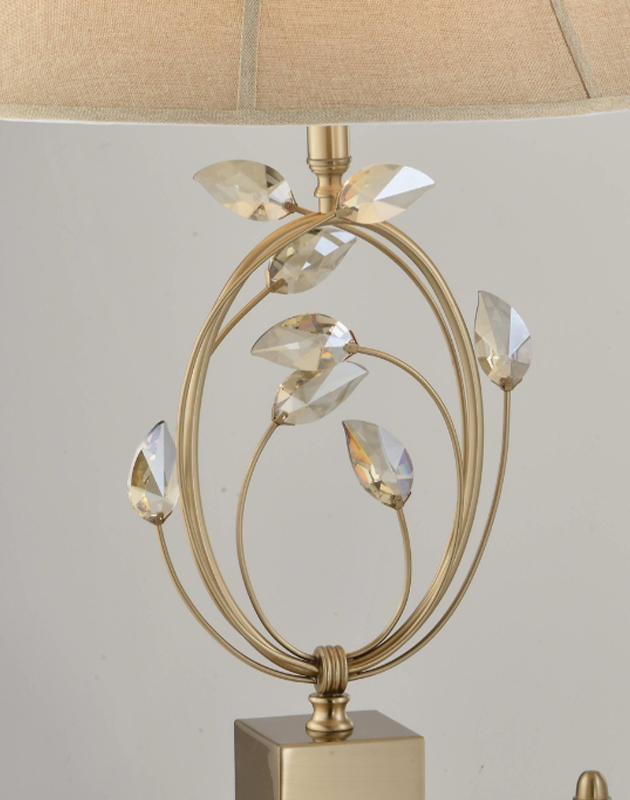 Crystal Leaf Table Lamp
