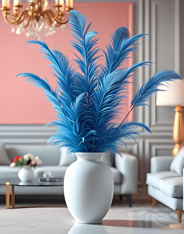 Ceramic Azure Plume Arrangement